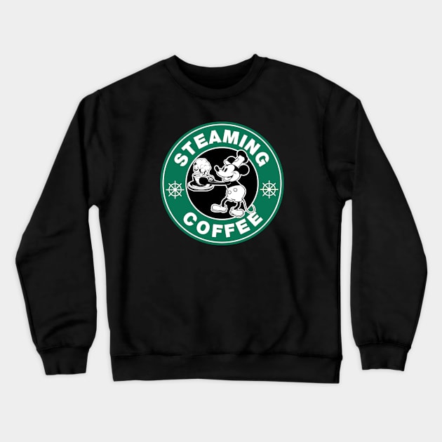 Steaming Coffee Crewneck Sweatshirt by ThisIsFloriduhMan